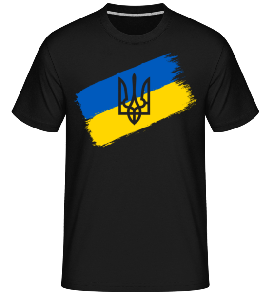 Ukraine Fahne - Shirtinator Männer T-Shirt - Schwarz - Vorne
