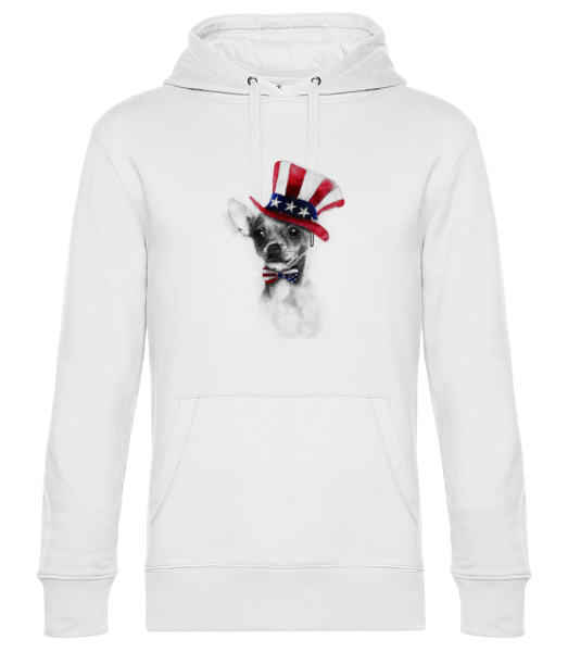 USA Chihuahua - Unisex Premium Hoodie - White - Front