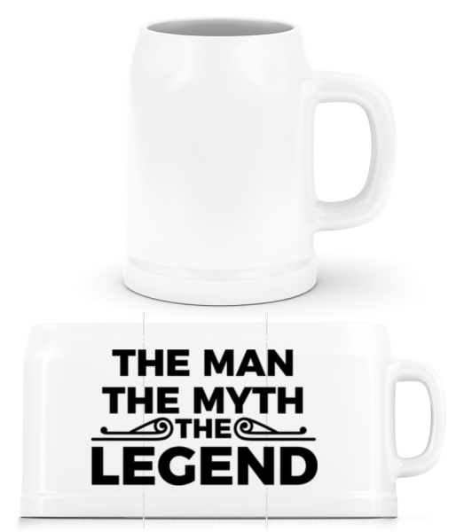The Man The Myth The Legend - Beer Mug - White - Front