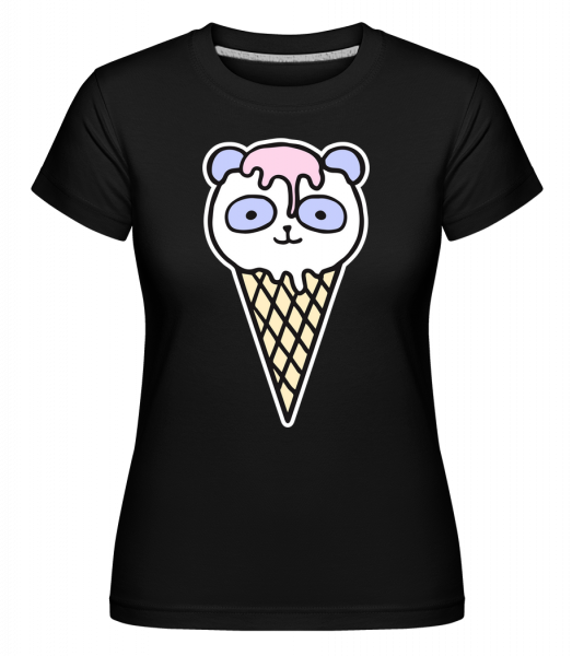 Panda  Ice Creme -  Shirtinator Women's T-Shirt - Black - Vorn