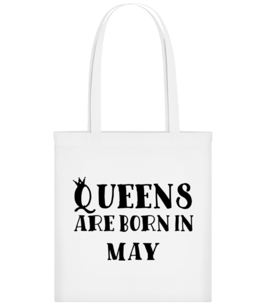 Queens Are Born In May - Stofftasche - Weiß - Vorne