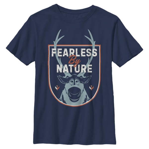 Disney - Frozen - Sven Fearless Nature - Kids T-Shirt - Navy - Front