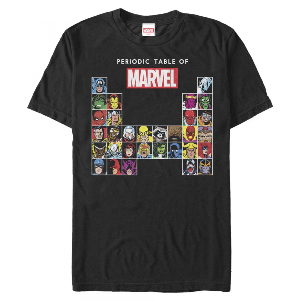 Marvel - Skupina Periodic - Männer T-Shirt - Schwarz - Vorne