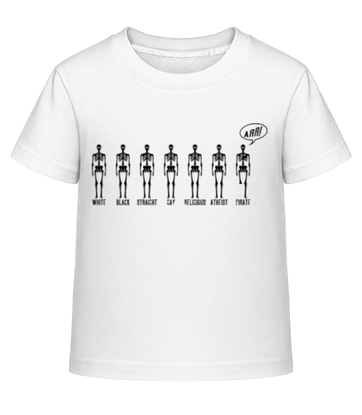 Pirate Skeleton - Kid's Shirtinator T-Shirt - White - Front