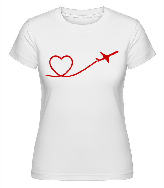 Heart Flyer -  Shirtinator Women's T-Shirt - White - Front