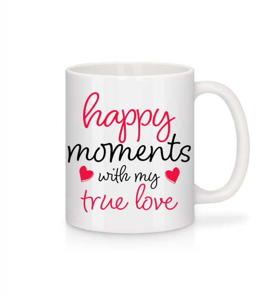 Happy Moments With My True Love - Mug - White - Front