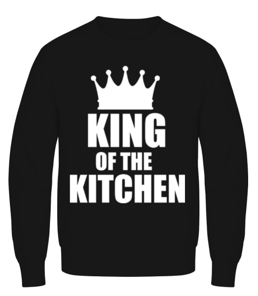 King Of the Kitchen - Men's Sweatshirt - Black - Front