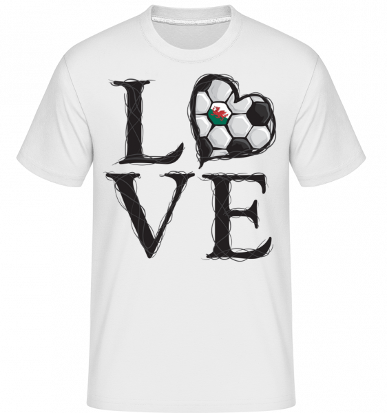 Love Football Wales -  Shirtinator Men's T-Shirt - White - Vorn
