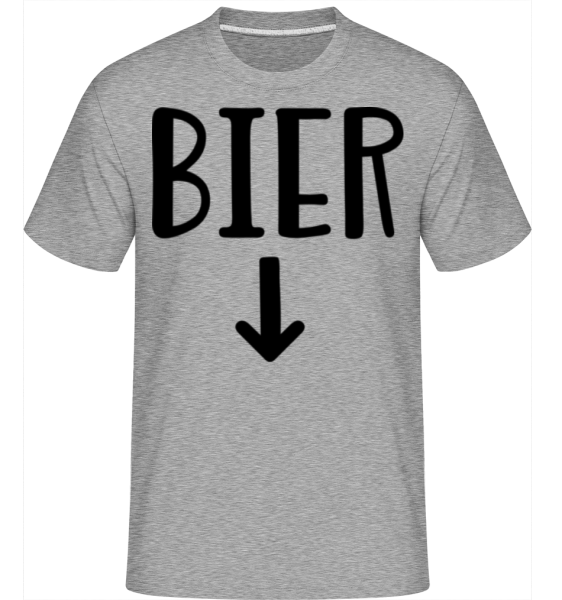 Bierbauch - Shirtinator Männer T-Shirt - Grau meliert - Vorne