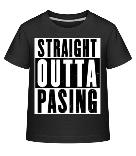 Straight Outta Pasing - Kinder Shirtinator T-Shirt - Schwarz - Vorne