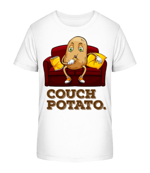 Couch Potato - Kinder Bio T-Shirt Stanley Stella - Weiß - Vorne
