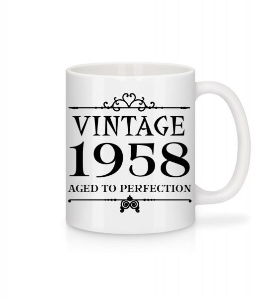 Vintage 1958 Perfection - Tasse - Weiß - Vorn