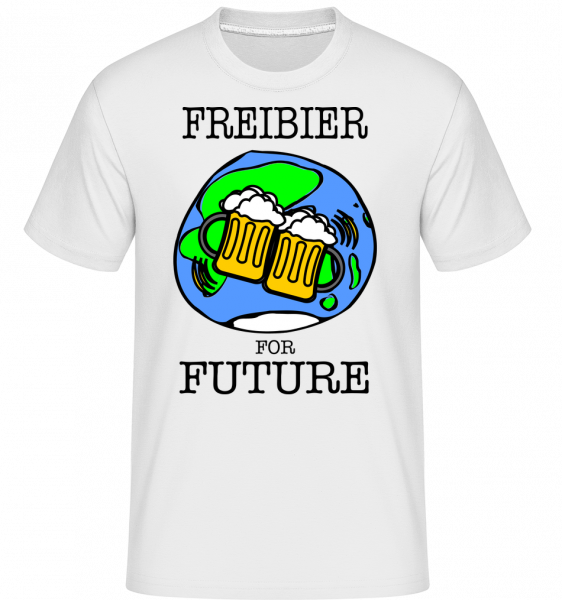Freibier For Future - Shirtinator Männer T-Shirt - Weiß - Vorn