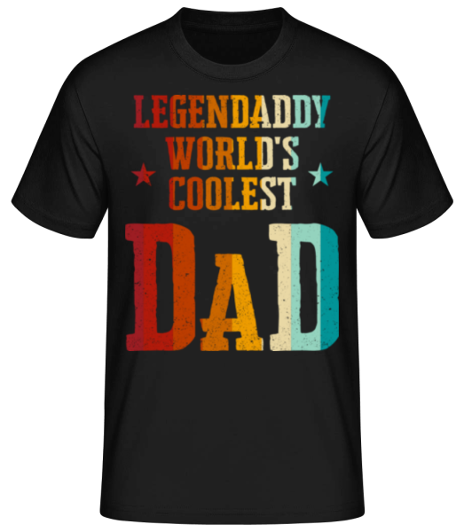 Worlds Coolest Dad - Men's Basic T-Shirt - Black - Front
