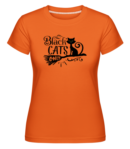 Black Cats Only -  Shirtinator Women's T-Shirt - Orange - Front