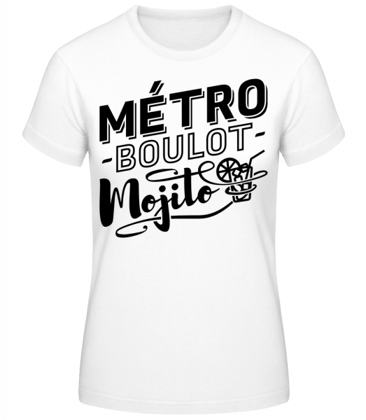 Métro Mojito - Frauen Basic T-Shirt - Weiß - Vorn
