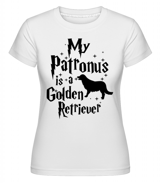 My Patronus Is A Golden Retrieve - Shirtinator Frauen T-Shirt - Weiß - Vorn