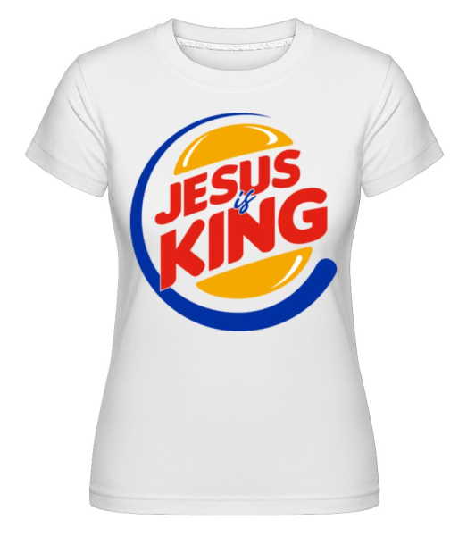 Jesus Is King -  Shirtinator Women's T-Shirt - White - Front