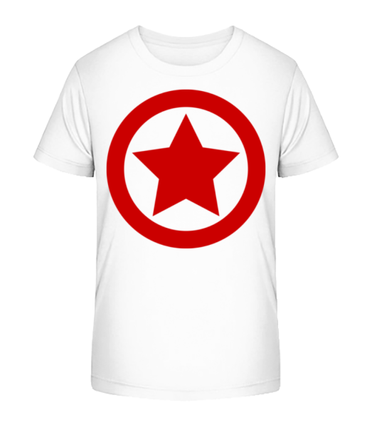 Star Icon Red - Kid's Bio T-Shirt Stanley Stella - White - Front