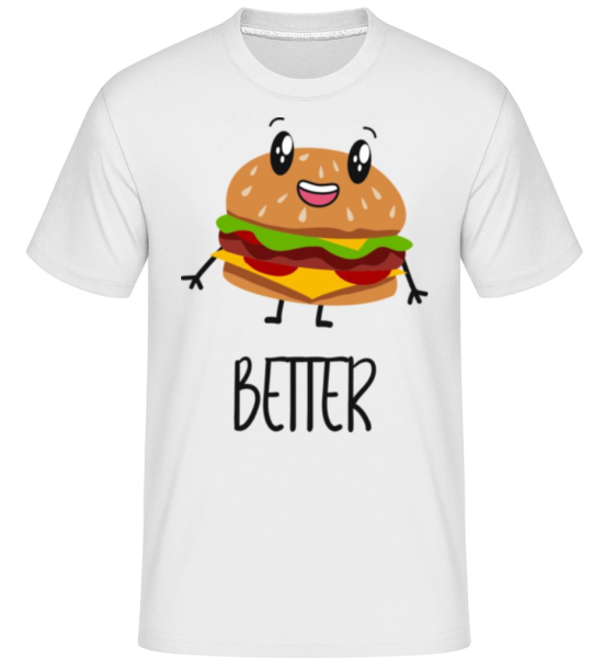 Better Together Burger -  Shirtinator Men's T-Shirt - White - Front
