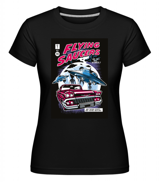 Flying Saucers -  Shirtinator Women's T-Shirt - Black - Front