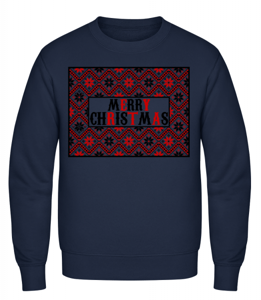 Ugly Merry Christmas - Men's Sweatshirt - Navy - Front