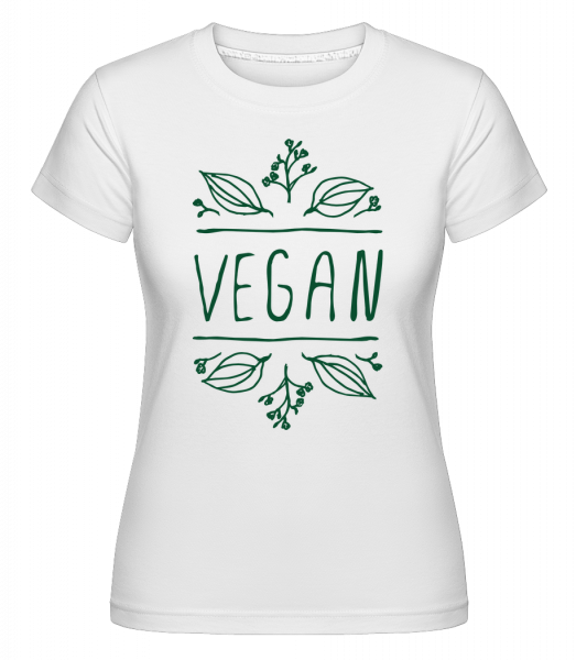 Vegan Zeichen - Shirtinator Frauen T-Shirt - Weiß - Vorn