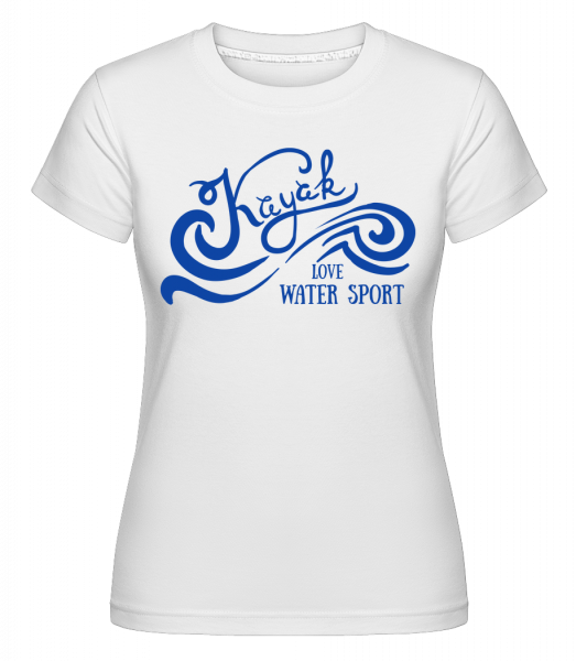 Kayak Logo Blue -  Shirtinator Women's T-Shirt - White - Front