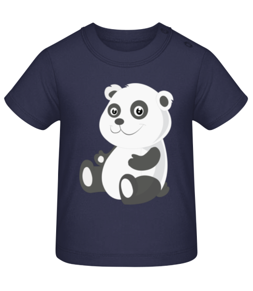 Panda Comic - Baby T-Shirt - Marine - Vorne