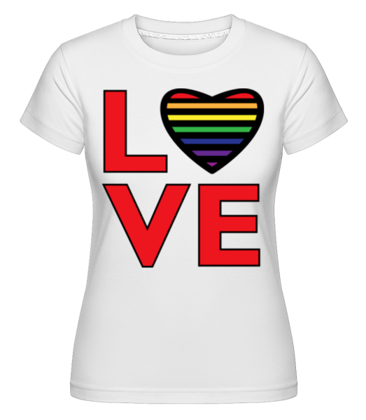 Love Rainbow -  Shirtinator Women's T-Shirt - White - Front