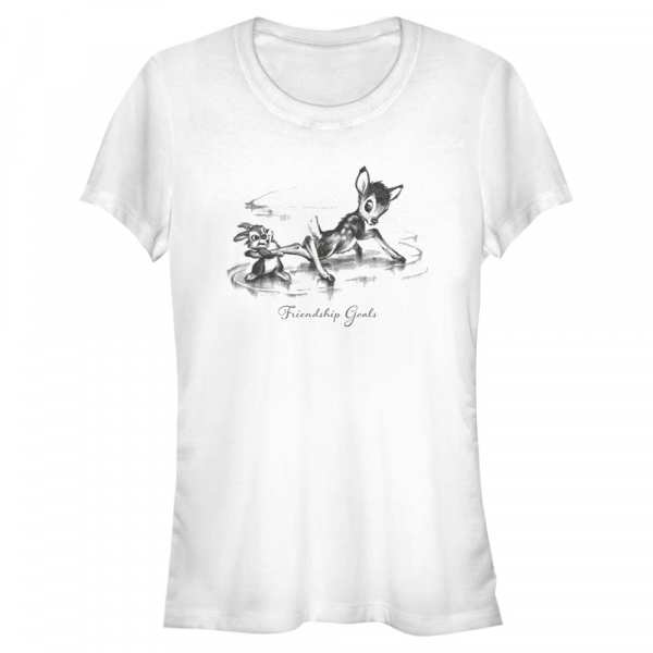 Disney Classics - Bambi - Bambi & Thumper Friendship - Frauen T-Shirt - Weiß - Vorne