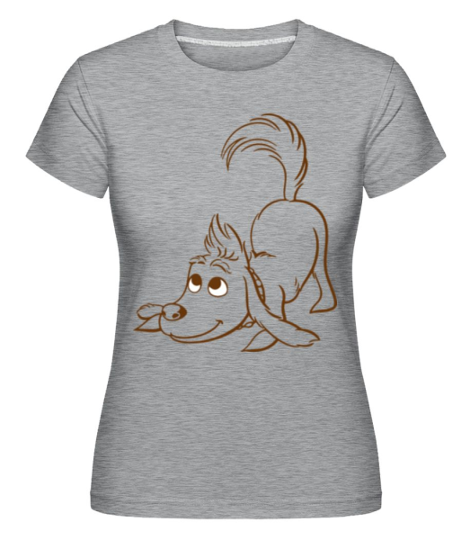 Grinch Dog 2 - Shirtinator Frauen T-Shirt - Grau meliert - Vorne