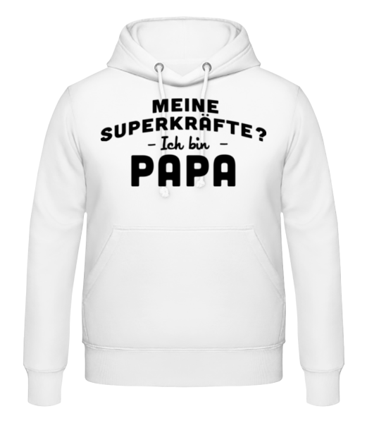 Superkräfte Papa - Männer Hoodie - Weiß - Vorne