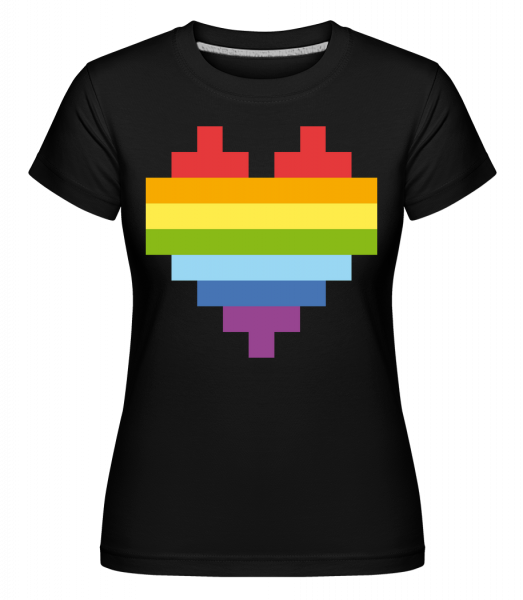 Rainbow Heart -  Shirtinator Women's T-Shirt - Black - Vorn