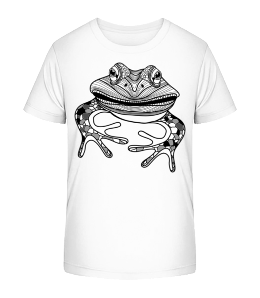 Frog Outline Drawing - Kinder Bio T-Shirt Stanley Stella - Weiß - Vorne