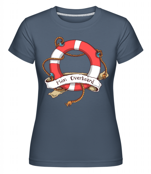 Man Overboard - Shirtinator Frauen T-Shirt - Denim - Vorn