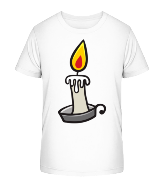 Halloween Candle - Kid's Bio T-Shirt Stanley Stella - White - Front