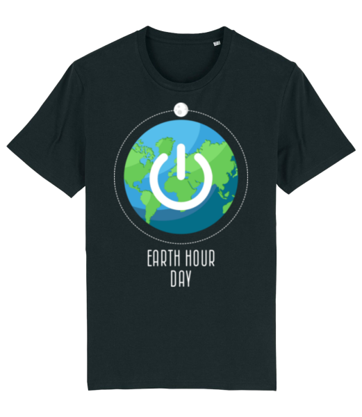 Earth Hour Day - Männer Bio T-Shirt Stanley Stella - Schwarz - Vorne