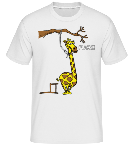 Suicidal Giraffe -  Shirtinator Men's T-Shirt - White - Front