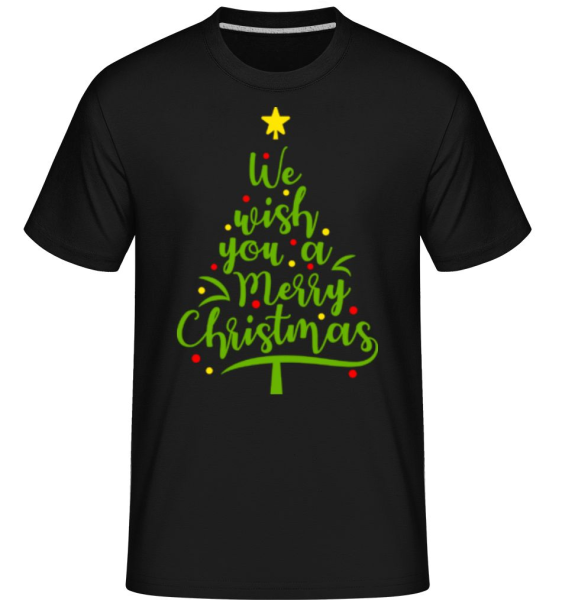 We Wish You A Merry Christmas - Shirtinator Männer T-Shirt - Schwarz - Vorne