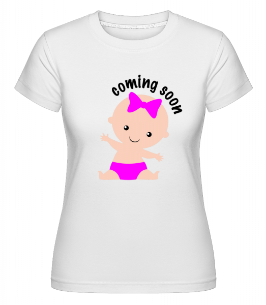 Baby Girl Announcement - Shirtinator Frauen T-Shirt - Weiß - Vorn
