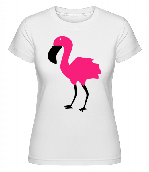 Flamingo Comic Kids - Shirtinator Frauen T-Shirt - Weiß - Vorn