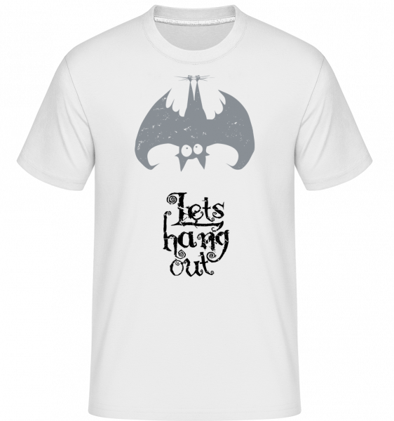 Let's Hang Out Bat -  Shirtinator Men's T-Shirt - White - Front