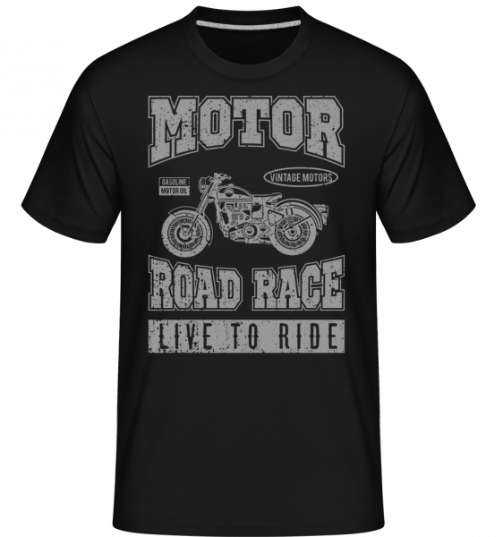 Motor Road Race - Shirtinator Männer T-Shirt - Schwarz - Vorn