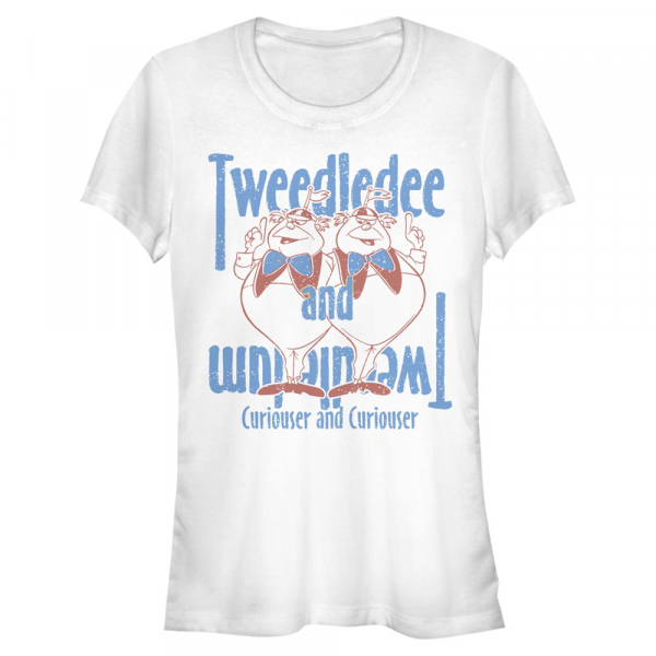 Disney Classics - Alice im Wunderland - Alice Tweedles - Frauen T-Shirt - Weiß - Vorne