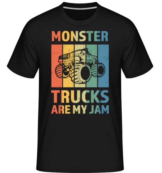 Retro Monster Trucks -  Shirtinator Men's T-Shirt - Black - Front