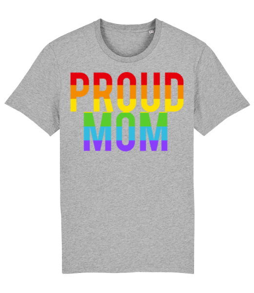 Proud Mom Rainbow - Men's Organic T-Shirt Stanley Stella - Heather grey - Front