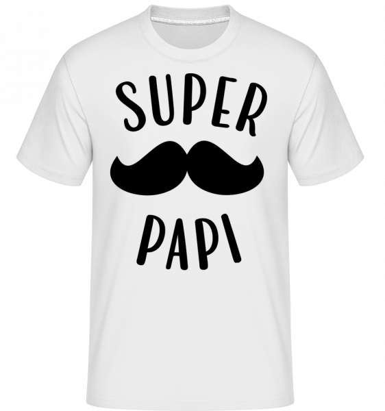 Super Papi - Shirtinator Männer T-Shirt - Weiß - Vorn