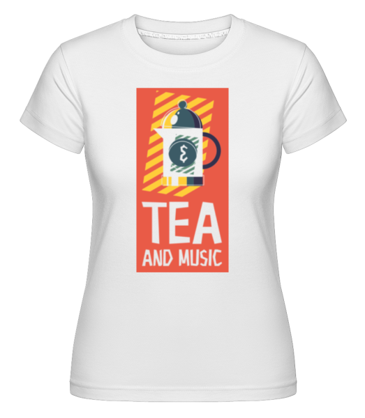 Tea And Music -  Shirtinator Women's T-Shirt - White - Front