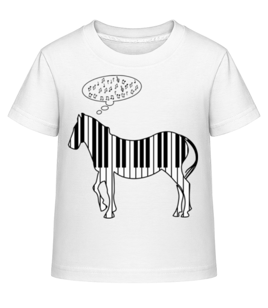 Klavier Zebra - Kinder Shirtinator T-Shirt - Weiß - Vorne